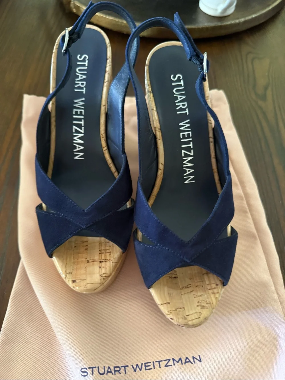 Stuart Weitzman Carmen Wedge Sandals BRAND new sz7 - Picture 5 of 11